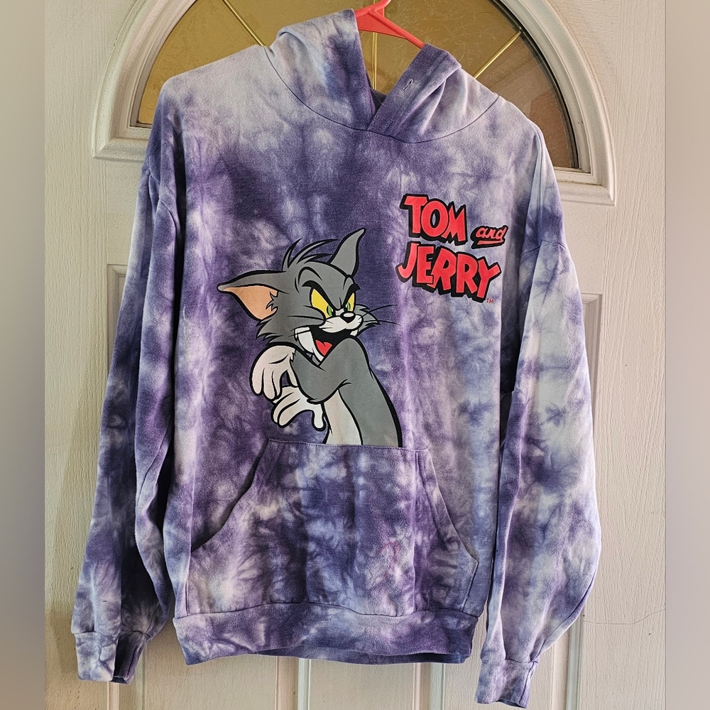 Tom and Jerry Purple Tie-Dye Hoodie